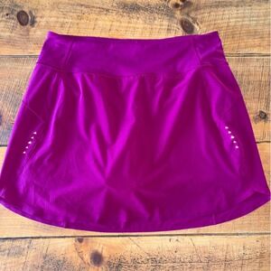 Athleta Womens Run With It Skort Maroon Pink Athletic Tennis Size Large